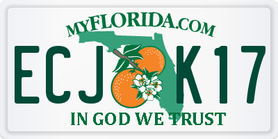 FL license plate ECJK17