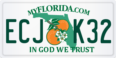FL license plate ECJK32