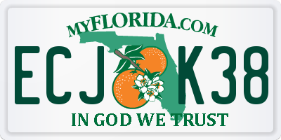 FL license plate ECJK38