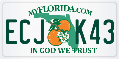 FL license plate ECJK43