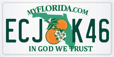 FL license plate ECJK46