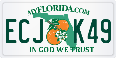FL license plate ECJK49