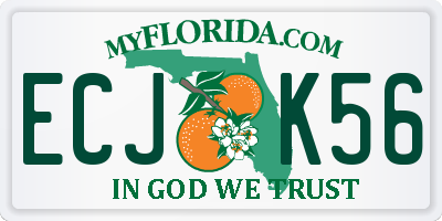FL license plate ECJK56