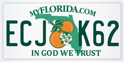 FL license plate ECJK62