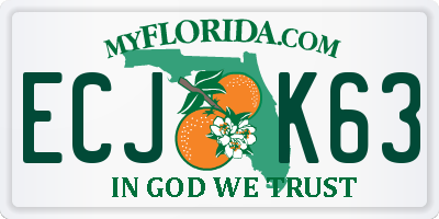 FL license plate ECJK63