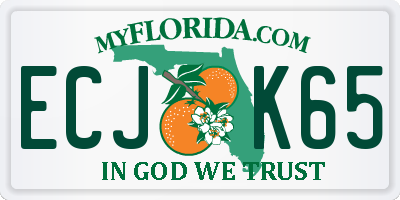 FL license plate ECJK65