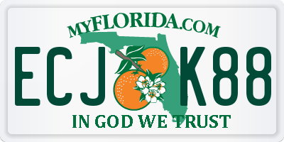 FL license plate ECJK88