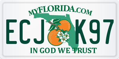 FL license plate ECJK97