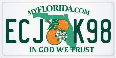 FL license plate ECJK98