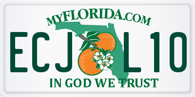 FL license plate ECJL10