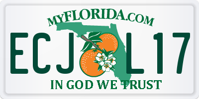 FL license plate ECJL17