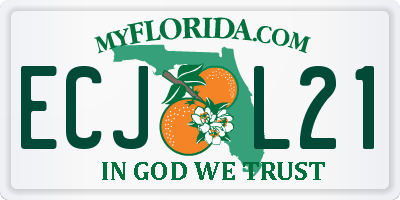 FL license plate ECJL21