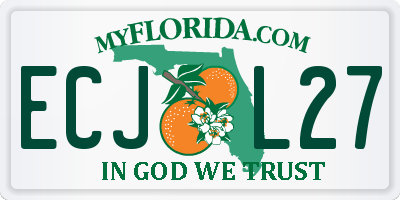 FL license plate ECJL27