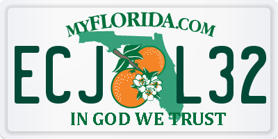 FL license plate ECJL32