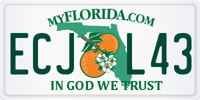 FL license plate ECJL43