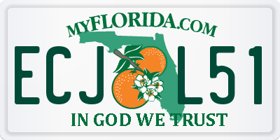 FL license plate ECJL51