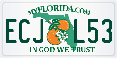 FL license plate ECJL53