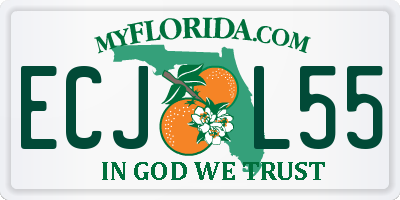 FL license plate ECJL55