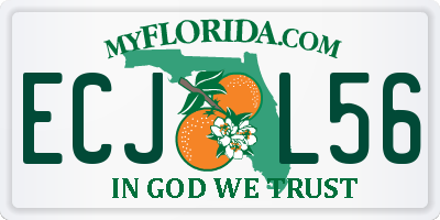 FL license plate ECJL56