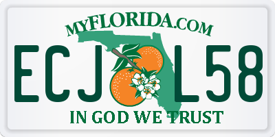FL license plate ECJL58