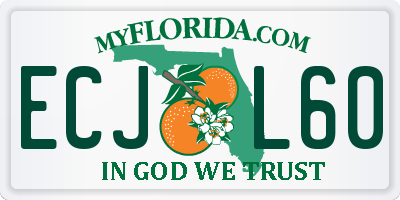 FL license plate ECJL60