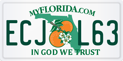 FL license plate ECJL63
