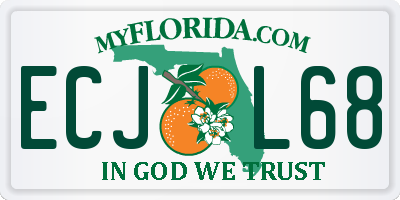 FL license plate ECJL68