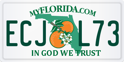 FL license plate ECJL73