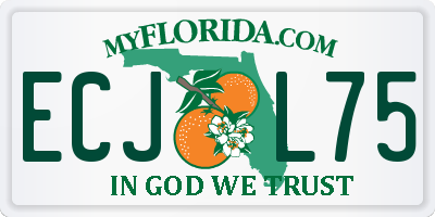FL license plate ECJL75