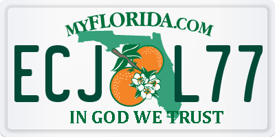 FL license plate ECJL77