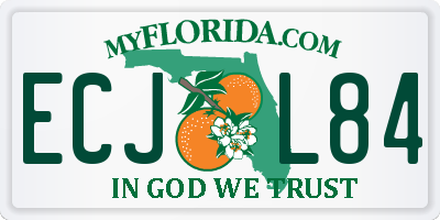 FL license plate ECJL84