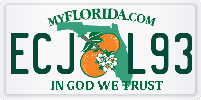 FL license plate ECJL93