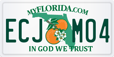FL license plate ECJM04
