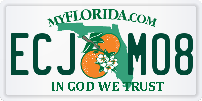 FL license plate ECJM08