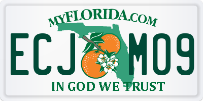 FL license plate ECJM09