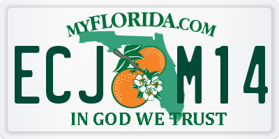 FL license plate ECJM14