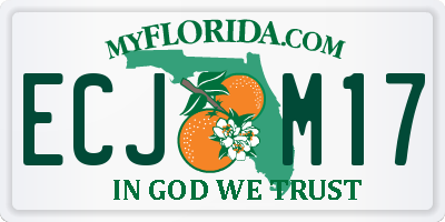 FL license plate ECJM17