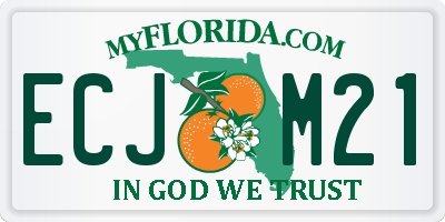 FL license plate ECJM21