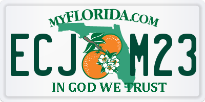 FL license plate ECJM23