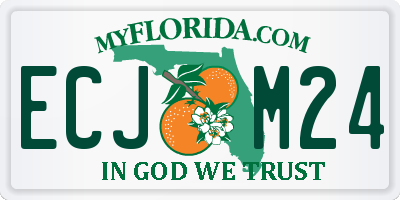 FL license plate ECJM24