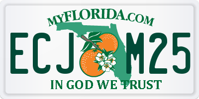 FL license plate ECJM25