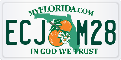 FL license plate ECJM28