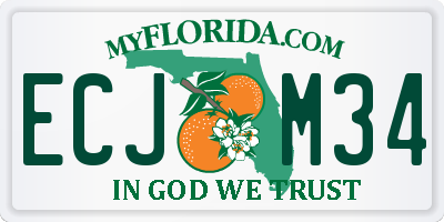 FL license plate ECJM34