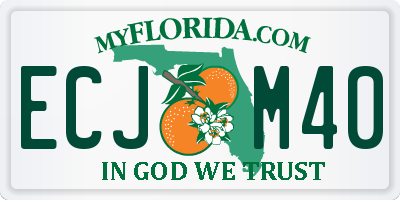 FL license plate ECJM40