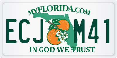 FL license plate ECJM41