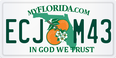 FL license plate ECJM43