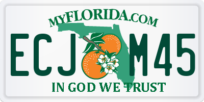 FL license plate ECJM45