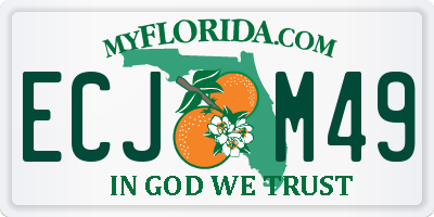 FL license plate ECJM49