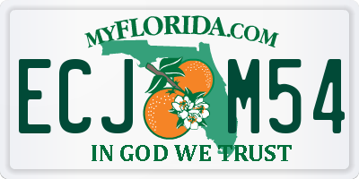 FL license plate ECJM54