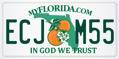 FL license plate ECJM55